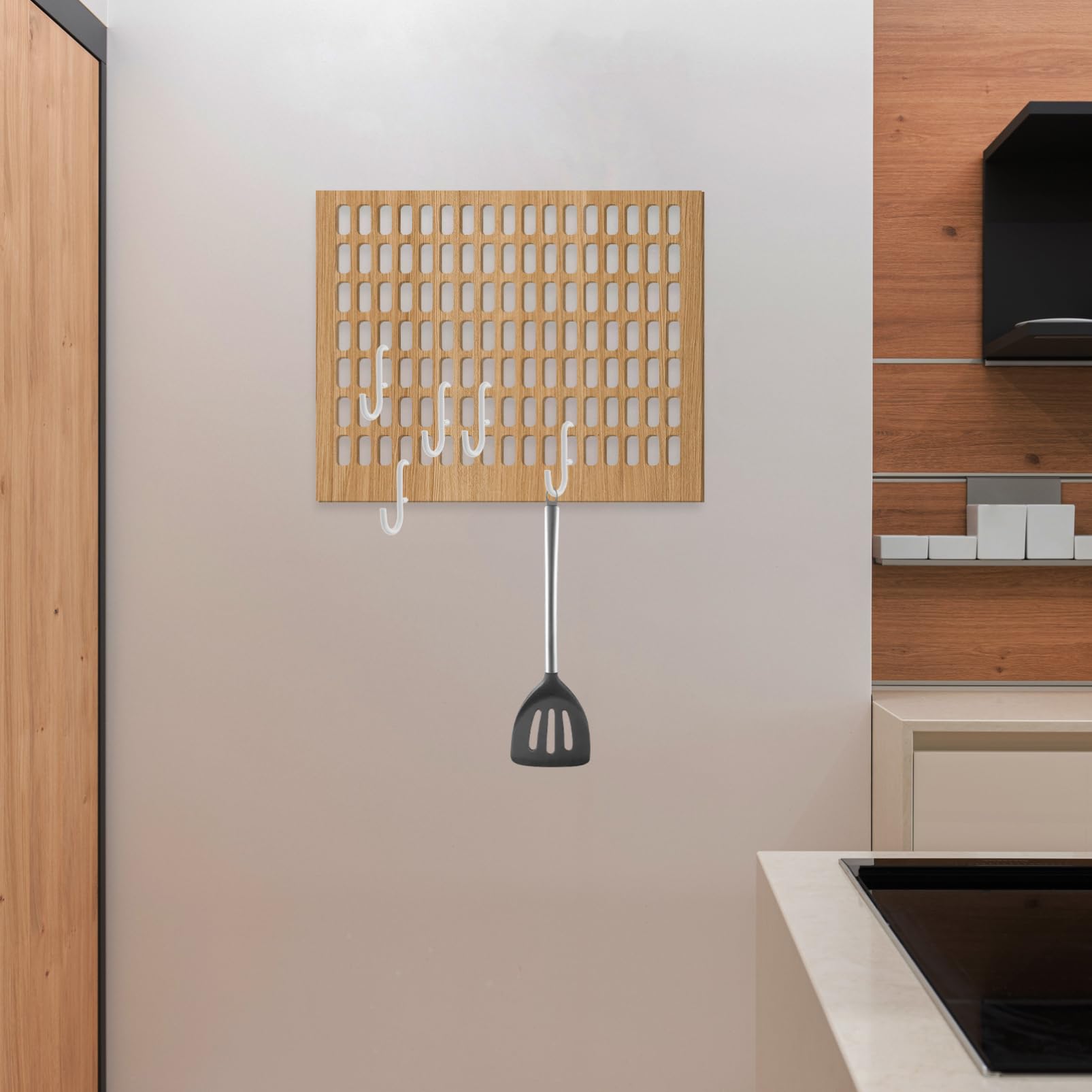 BUGUUYO 5 Pack Pegboard Hooks - Heavy Duty Iron Wall Mount Hooks for Garage, Kitchen & Bedroom Organization - White Storage Hanging Hooks for Tools, Utensils & Home Decor