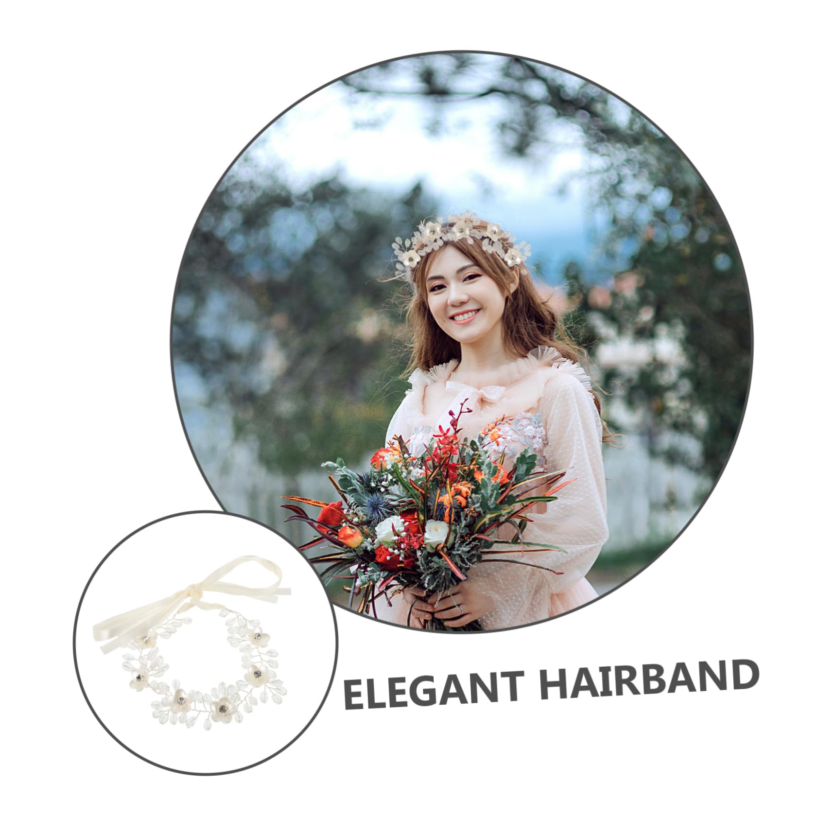 FRCOLOR Crystal Pearl Bridal Headband for Women - Elegant Wedding Hair Accessories for Bride, Bridesmaid & Girls - Perfect for Weddings, Prom & Special Occasions