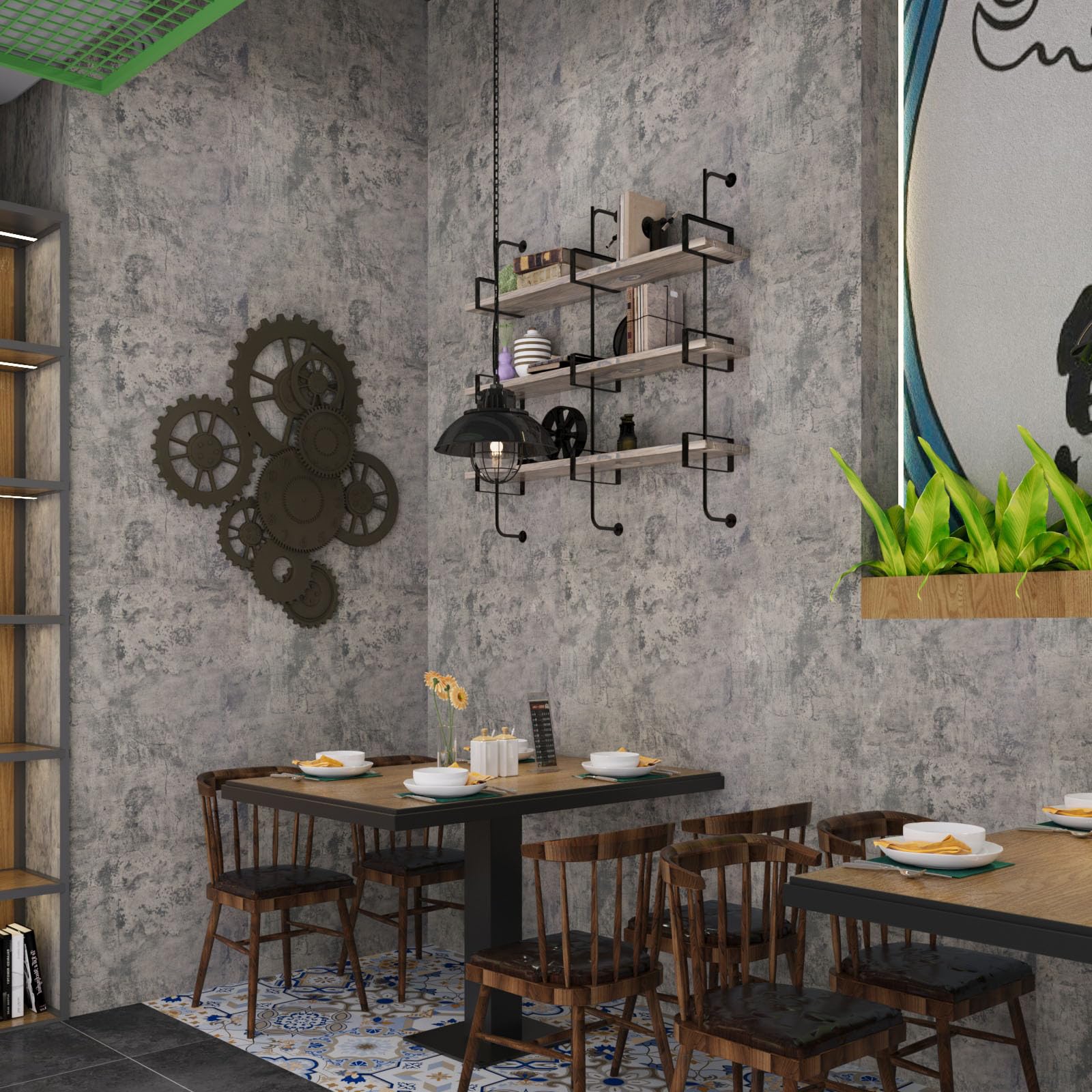 Cement Gray Contact Paper - Concrete Peel and Stick Wallpaper for Industrial Style Decor | Waterproof Self-Adhesive Vinyl Film | Removable Decorative Paper for Furniture, Bathroom & Kitchen Cabinets | Perfect for DIY Home Renovation and Surface Protection