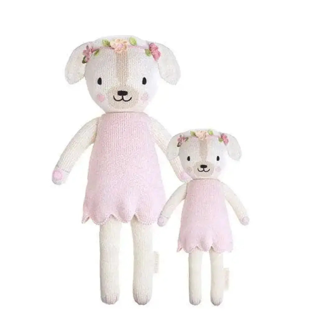 Cuddle + Kind Charlotte The Dog Hand-Knit Organic Cotton Plush Toy - Soft & Huggable Stuffed Animal for Kids, Babies & Toddlers | Perfect for Nursery Decor, Birthday Gifts & Cuddling