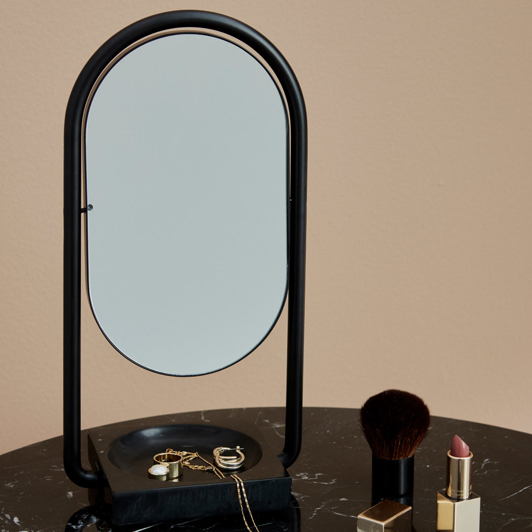 Angui Table Mirror - 2 Pack, Vanity Mirror with Stand for Makeup, Dressing, and Travel | Perfect for Bedroom, Bathroom, and Portable Use