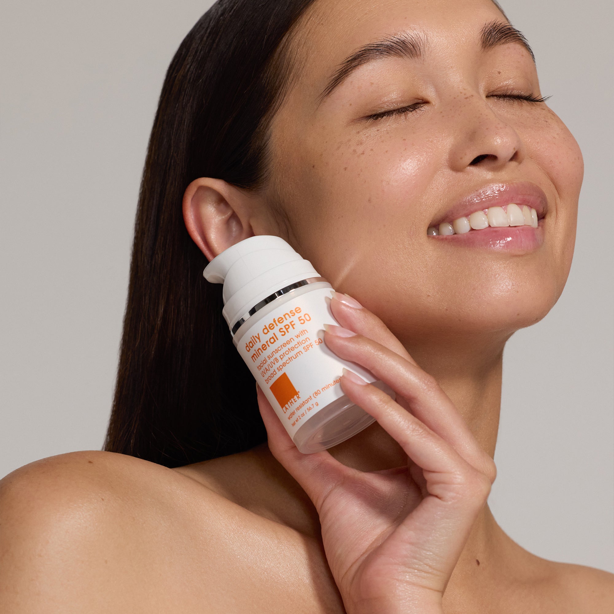Daily Defense Mineral SPF 50 Facial Sunscreen - Oil-Free, Non-Greasy, Broad Spectrum Protection for Sensitive Skin | Perfect for Outdoor Activities, Beach Days & Daily Sun Protection