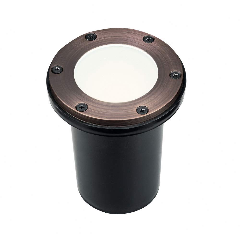 Kichler 15481CBR In-Ground LED Landscape Light - Waterproof Outdoor Lighting for Garden, Pathway, and Yard - Durable & Energy-Efficient Landscape Lighting Solution