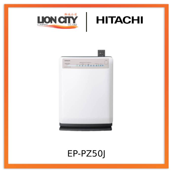 Hitachi EP PZ50J HEPA Air Purifier for Home - White | Quiet Air Cleaner for Allergies, Dust, Pet Dander | Ideal for Bedroom, Living Room & Office