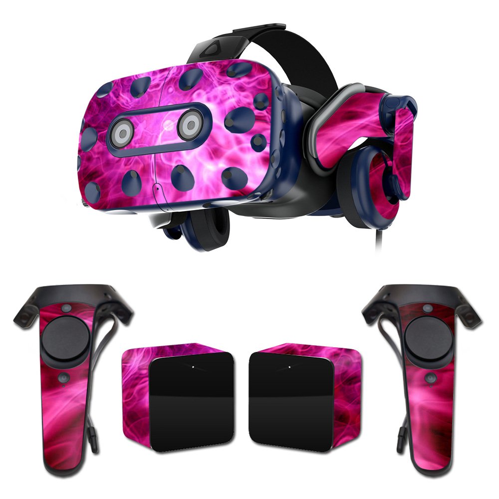 MightySkins Vinyl Decal Wrap Cover for HTC Vive Pro VR Headset - Red Mystic Flames | Protective & Durable Skin | Easy to Apply & Remove | Made in USA | Perfect for Gaming, VR Enthusiasts & Customization Lovers