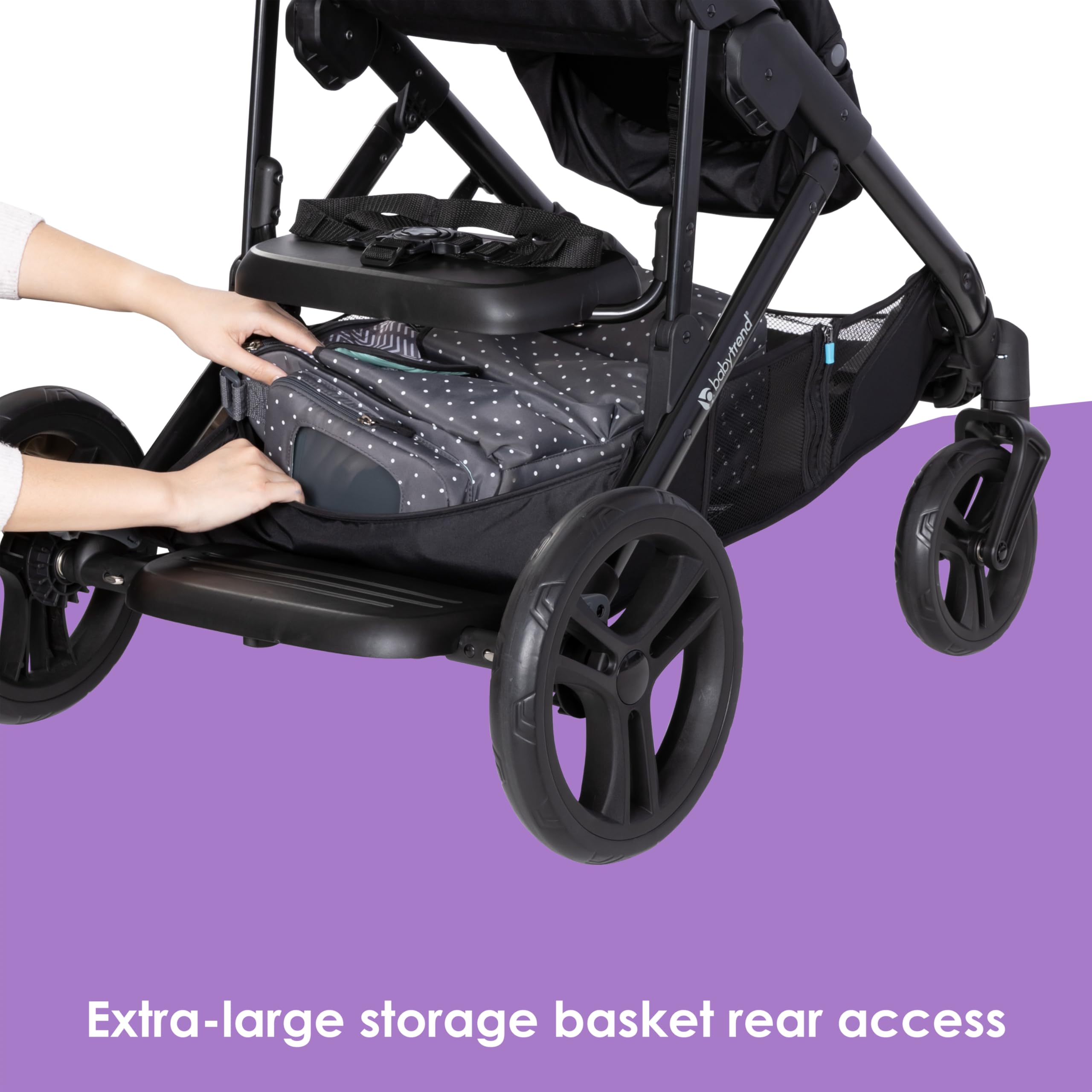 Baby Trend Morph Single to Double Modular Stroller - Convertible Lightweight Stroller for Twins or Infant, Dash Grey | Perfect for Travel, Shopping & Daily Walks