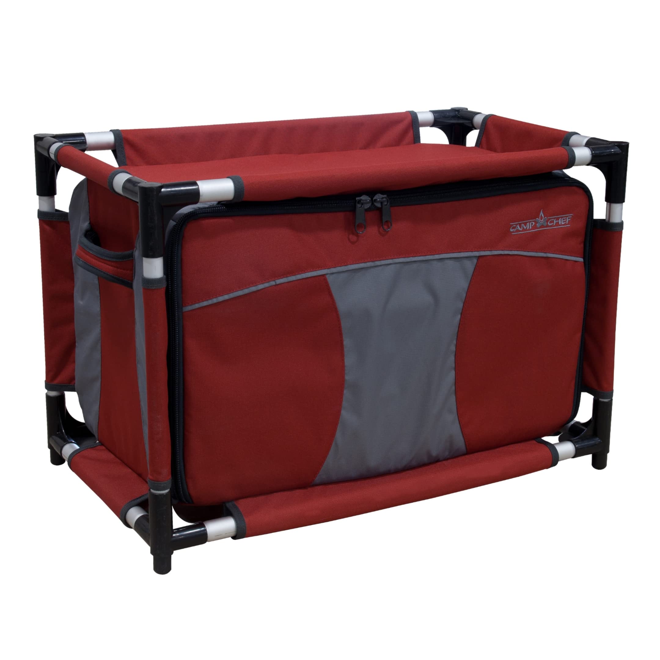 Camp Chef Sherpa Table & Organizer - Portable Aluminum Camping Table for Outdoor Cooking & Gear Storage - Perfect for Camping, Picnics & Backyard BBQs