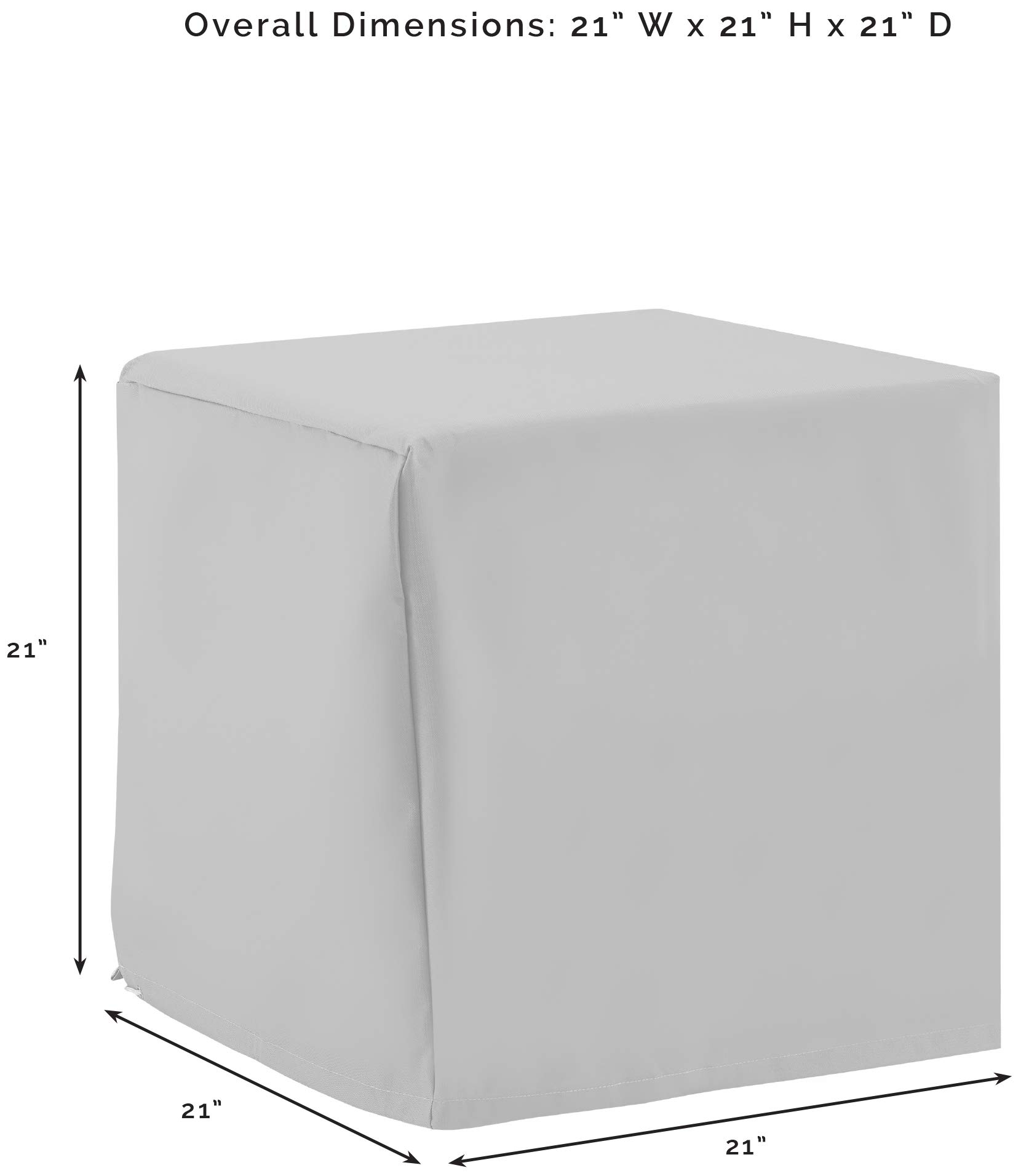 Crosley Waterproof Outdoor Patio Furniture Cover - Durable Side Table Protector for Backyard, Deck, Garden - All-Weather Gray Furniture Cover for Rain, Snow & Sun Protection