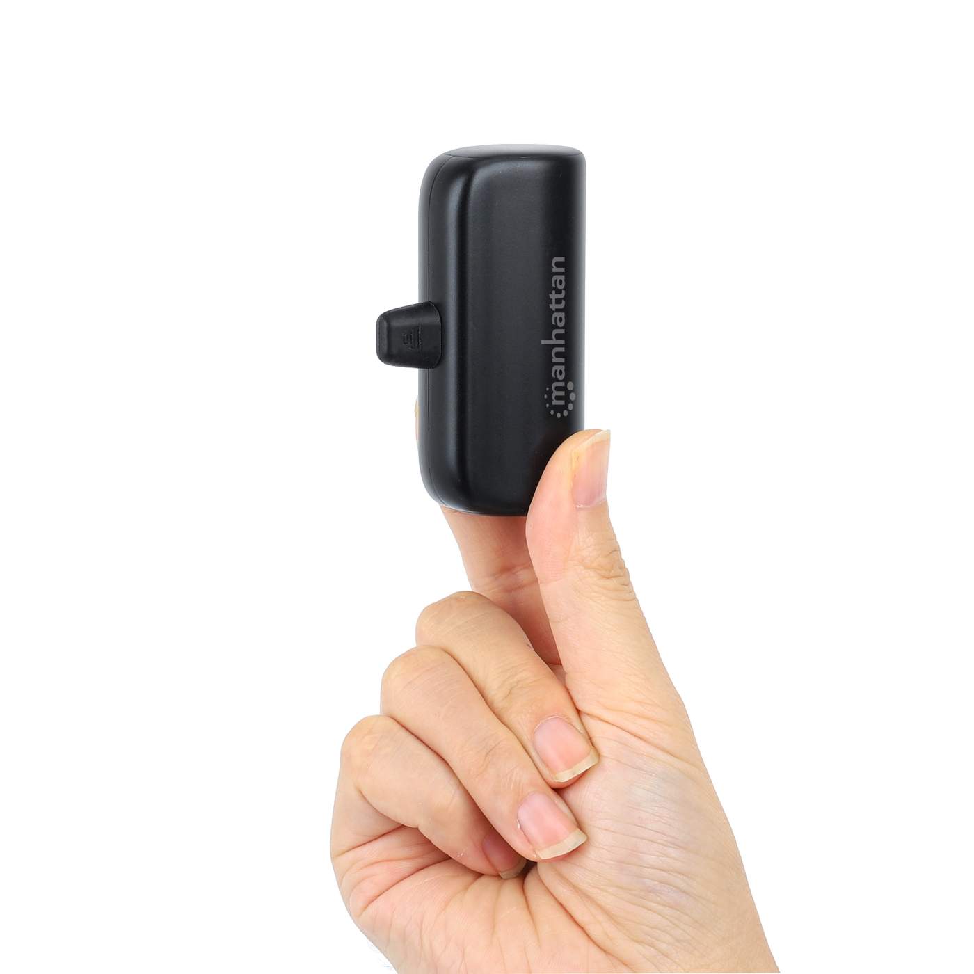 Portable 5000mAh Nano Power Bank with Built-in USB-C Plug & 10W Fast Charging - Perfect for Travel, Camping, and Emergency Phone Charging