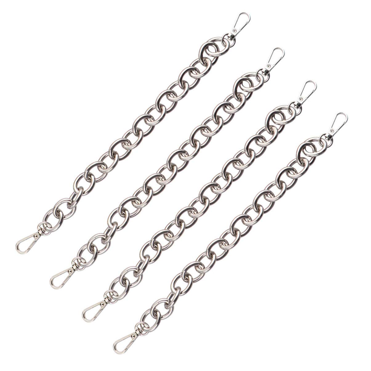 4 Pcs DIY Tote Bag Straps - Flat Iron Chain Strap for Handbags, Messenger Bags & Purses - Adjustable Replacement Straps for Women's Bags (Perfect for Shopping, Travel & Everyday Use)