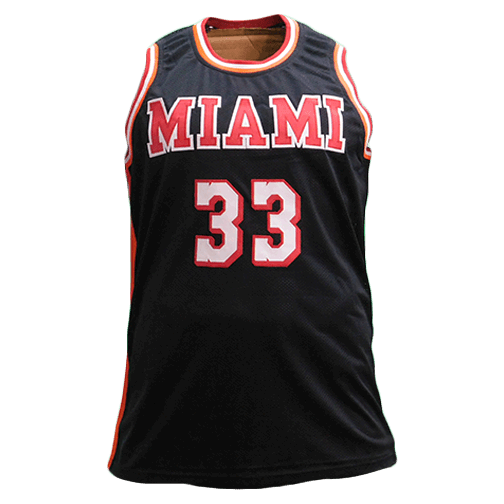 Authentic Alonzo Mourning Autographed Miami Heat NBA Jersey - Black - Certified by JSA - Perfect for Collectors, Fans, and Sports Memorabilia Displays