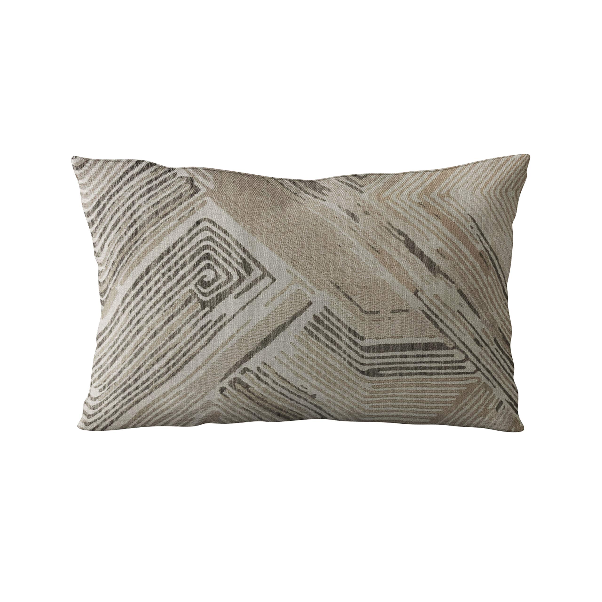 Luxury Brown Abstract Hidden Tour Throw Pillow 26x26 Inches - Double Sided Decorative Cushion for Sofa, Bed & Living Room