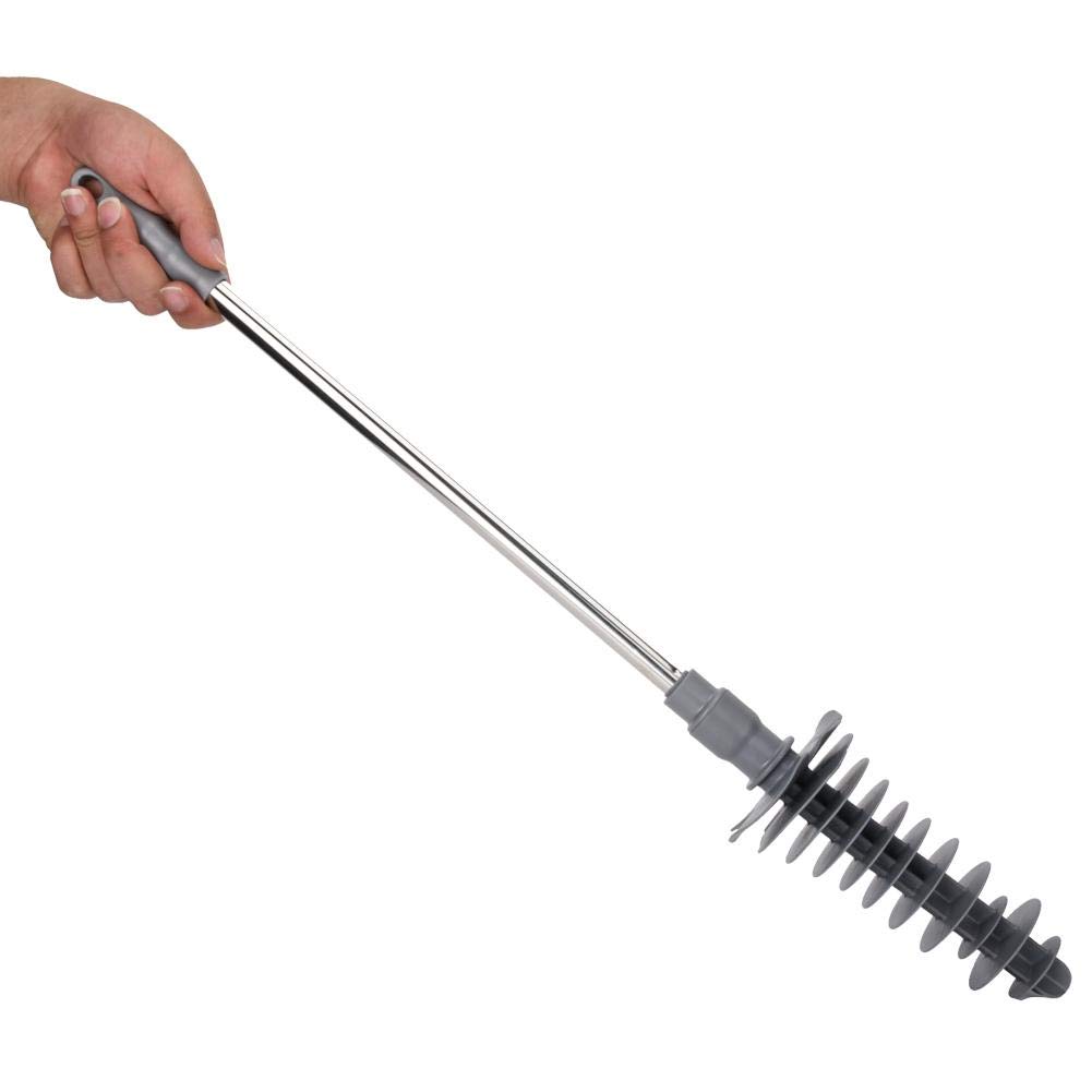 Yosoo Long Handle Toilet Plunger - Heavy Duty Bathroom Clog Remover with Flexible Rubber Head for Stubborn Blockages - Ideal for Toilets, Sinks, and Drain Cleaning
