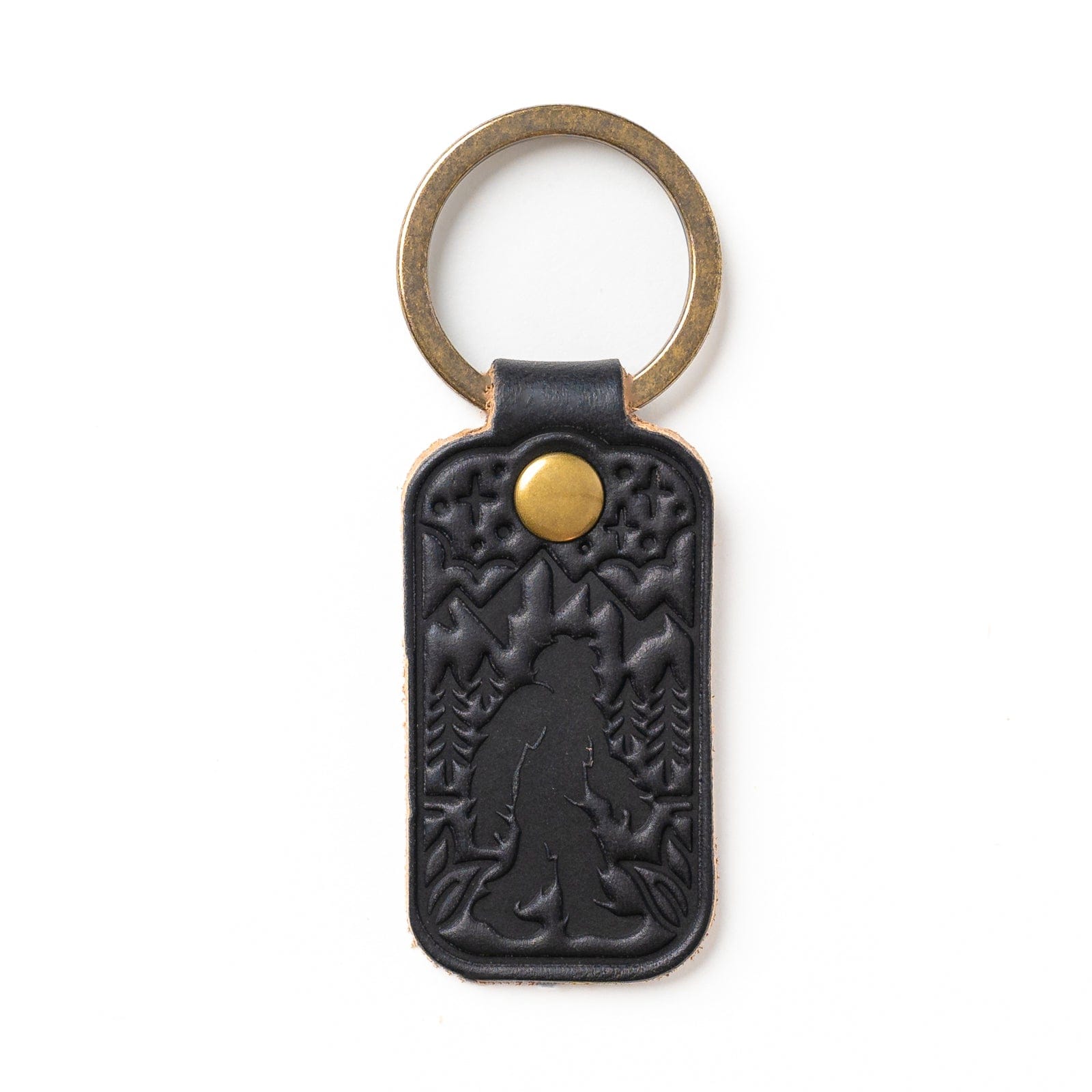 Premium Genuine Leather Keychain with Sasquatch Design - Durable & Stylish Key Holder for Men & Women - Perfect for Gifts, Travel, and Everyday Use