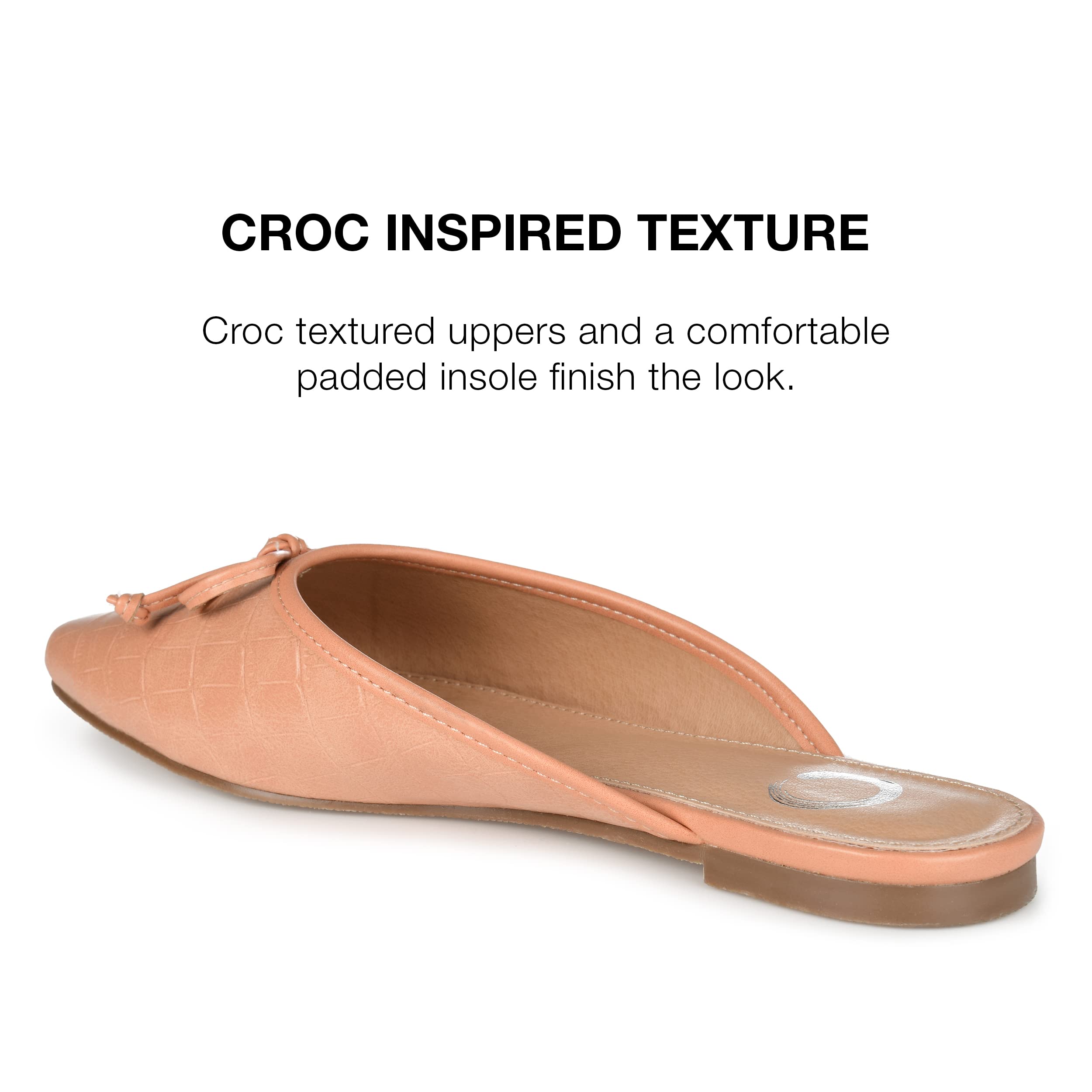 Journee Collection Women's Comfortable Ballet Flats - Lightweight Slip-On Shoes for Work, Travel & Everyday Wear