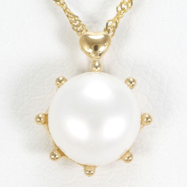 18K Yellow Gold Pearl Necklace for Women - Elegant Pearl Jewelry Gift for Brides, Anniversary & Special Occasions