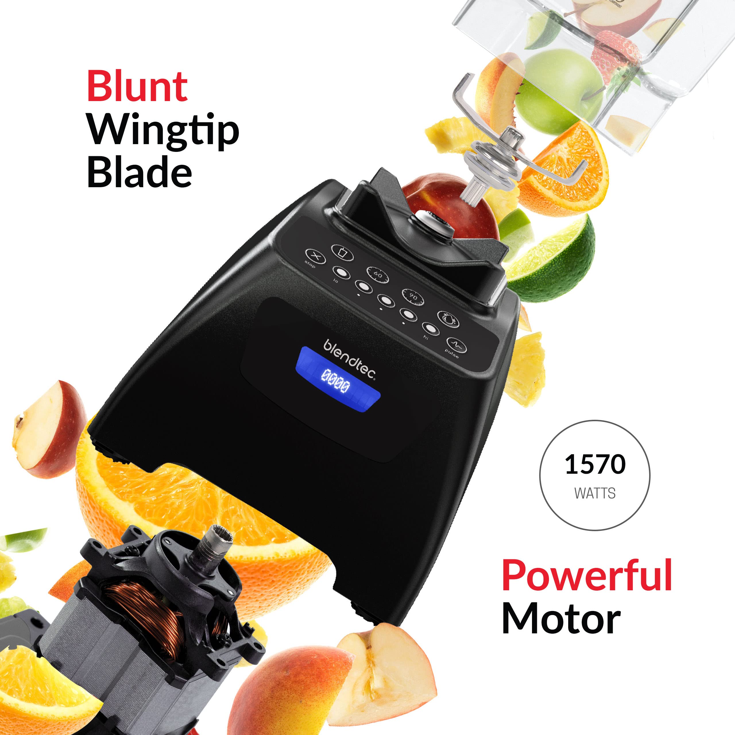 Blendtec Classic 575 Blender with WildSide+ Jar & Recipe Book - Perfect for Smoothies & Kitchen Use