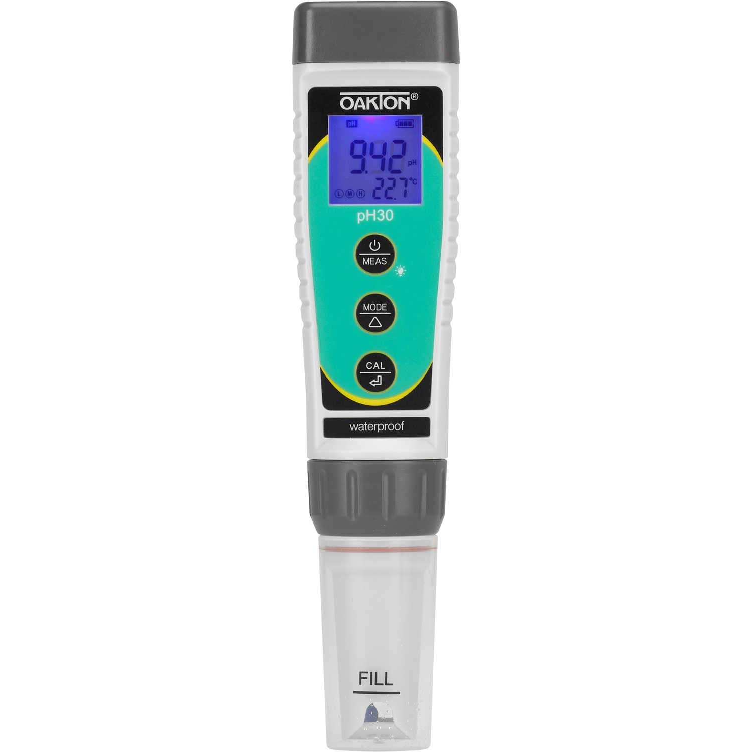 Oakton WD-35634-30 pHTestr 30 Waterproof Digital pH Meter with Temperature Measurement - Ideal for Aquariums, Pools, Hydroponics & Laboratory Use