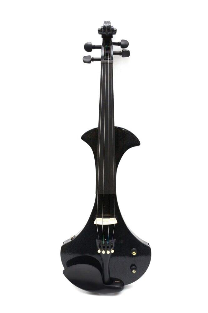 Yinfente 4/4 Full Size Electric Violin with Handcrafted Ebony Fittings - Includes Case & Bow - Perfect for Professional Performances, Studio Recording & Live Music