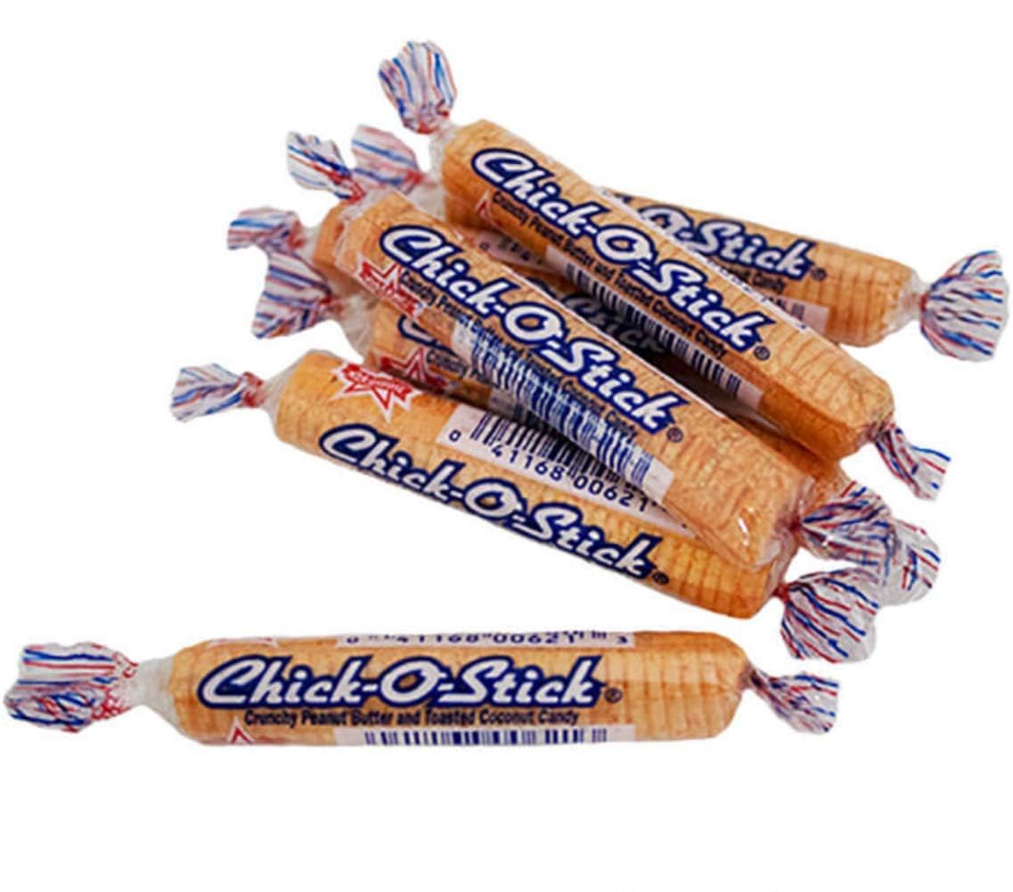 Atkinson's Fun Size Chick-O-Sticks - Classic Coconut Peanut Butter Candy (0.36 oz, 48 Count Box) - Perfect for Halloween, Party Favors, Office Treats & Gift Baskets