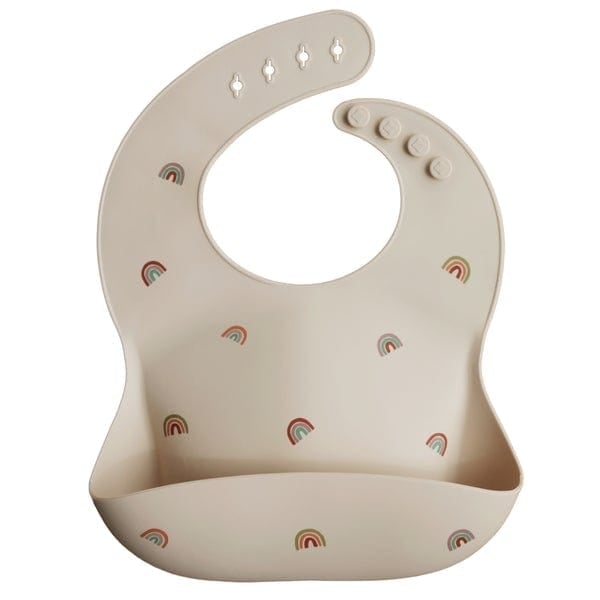 Mushie Silicone Baby Bib - Soft, Durable & Easy Clean Feeding Bib for Infants & Toddlers - Perfect for Mealtime, Snacks & Messy Play