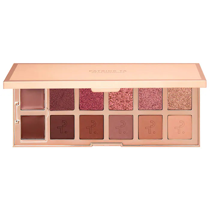 Patrick TA Major Dimension II Rose Eyeshadow Palette - Highly Pigmented, Long-Lasting Eye Makeup for Smoky & Natural Looks | Perfect for Day to Night, Party & Special Occasions