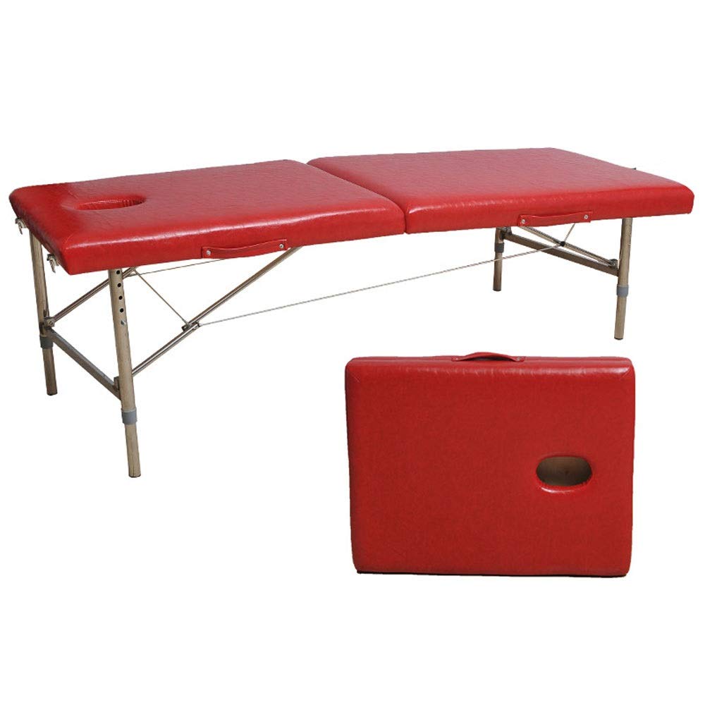Premium Portable Massage Table - 2-Section Aluminum Lightweight Therapy Bed for Spa, Beauty & Home Use | Foldable Massage Couch with Carrying Case (Color: F) - Perfect for Professional Therapists, Home Relaxation & Mobile Spa Services