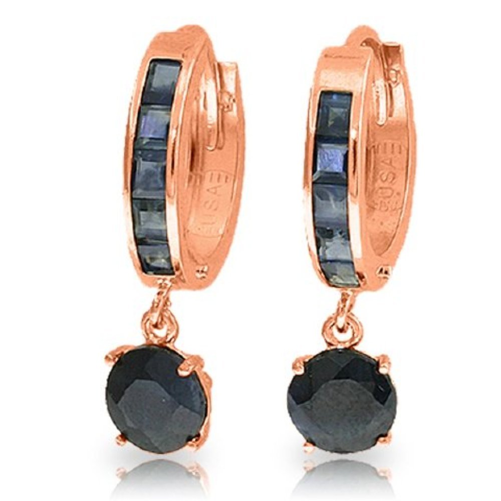 14K Rose Gold Chandelier Earrings with Genuine Diamonds & Amethyst Gemstones - Elegant Dangling Ear Jewelry for Weddings, Parties & Special Occasions