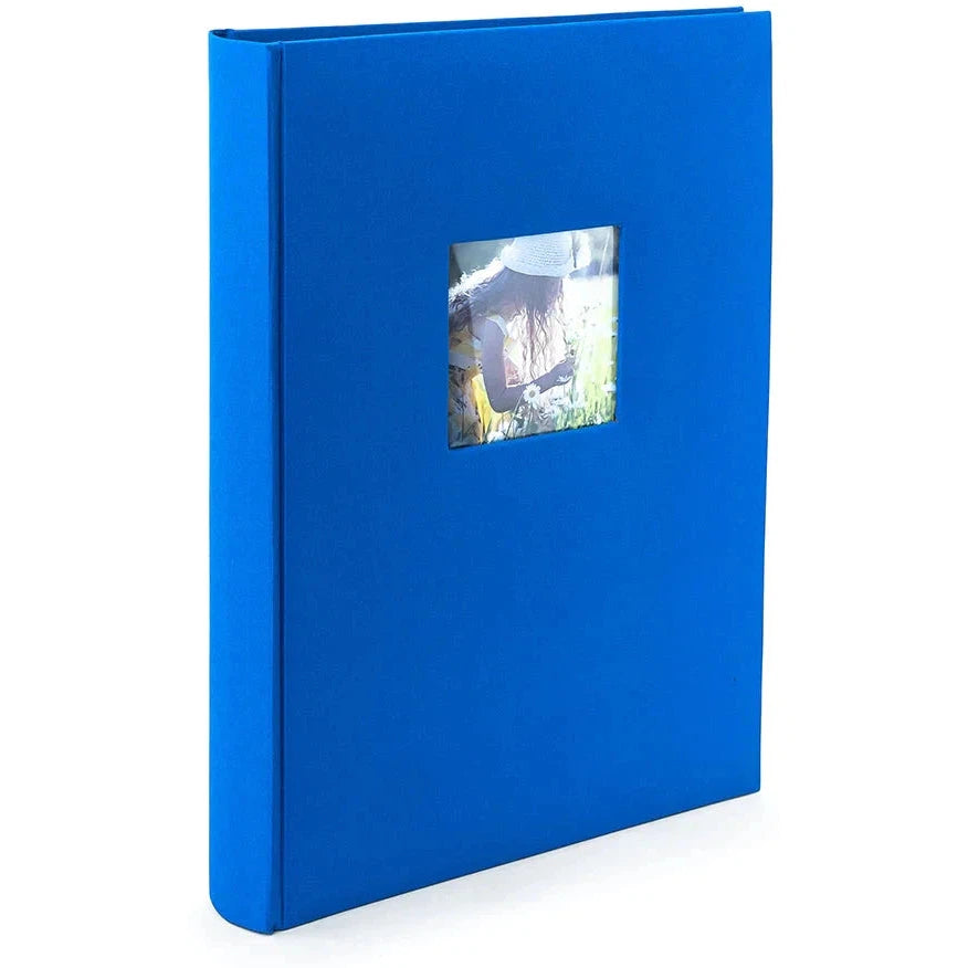 Kenro Aztec Memo Slip-In Photo Album Blue - Holds 300 6x4 Photos | Perfect for Wedding, Baby & Family Memories Preservation