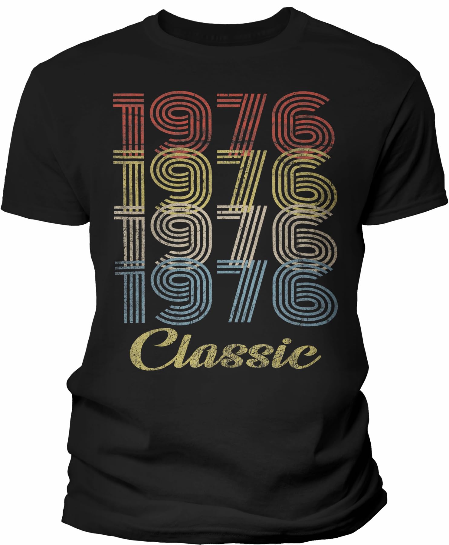 1976 Vintage Retro 49th Birthday T-Shirt for Men - Classic 49 Year Old Birthday Gift Idea - Perfect for 1976 Born Celebrations & Milestone Parties