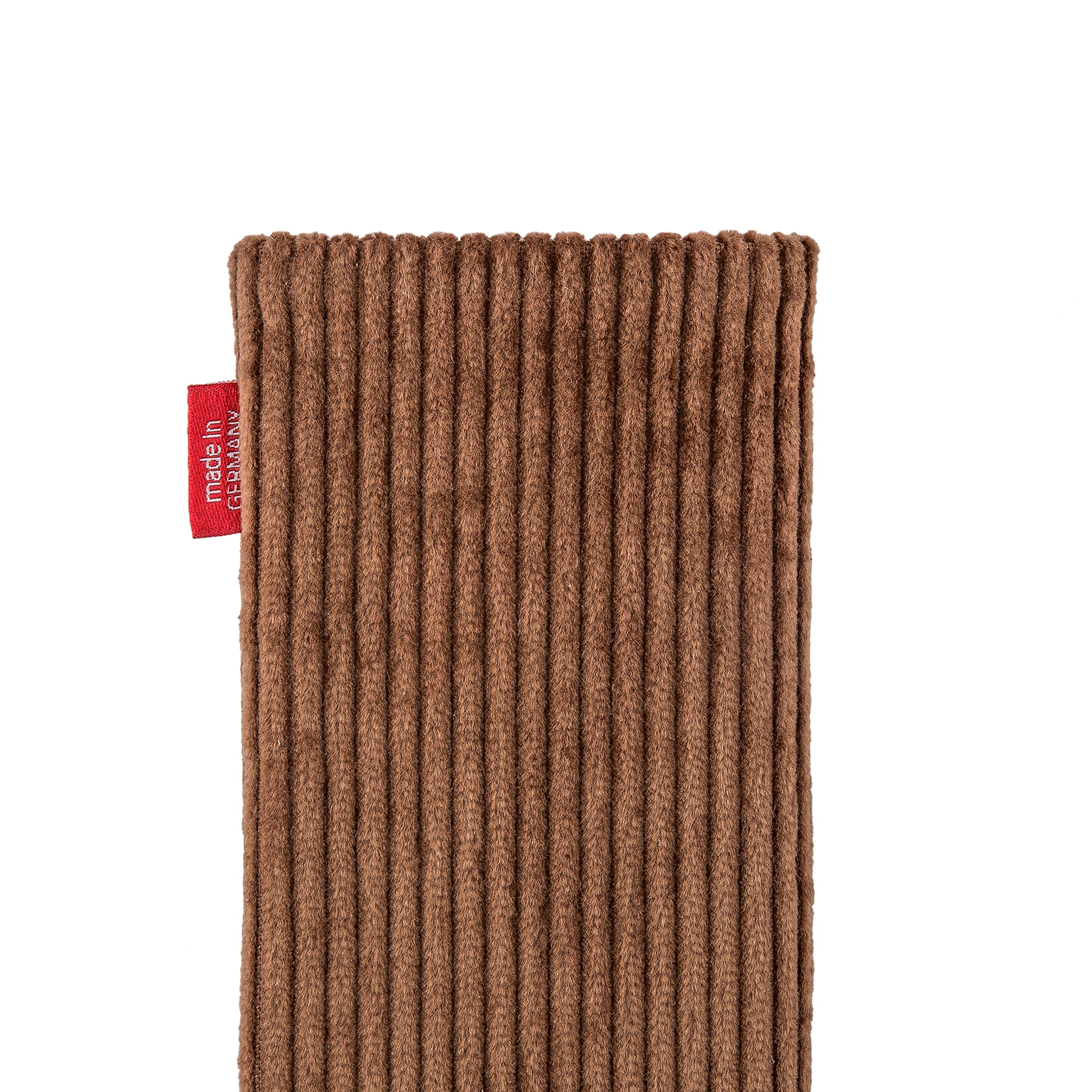 Premium Custom Tailored Retro Brown Sleeve Case for Oppo Reno 10X Zoom | German-Made Corduroy Phone Pouch with Microfiber Lining | Display Protection & Cleaning | Perfect for Travel, Work & Everyday Use