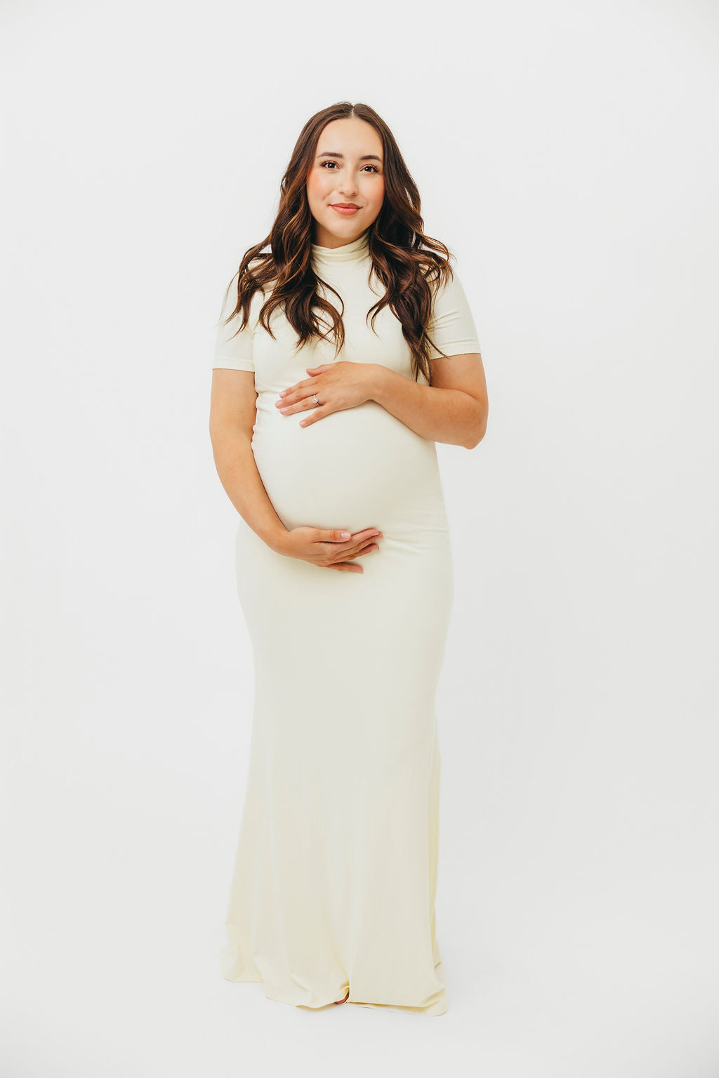 Ellis Maxi Dress in Ivory - Bump Friendly Maternity Dress for Pregnancy & Nursing - Perfect for Baby Showers, Weddings & Summer Outings