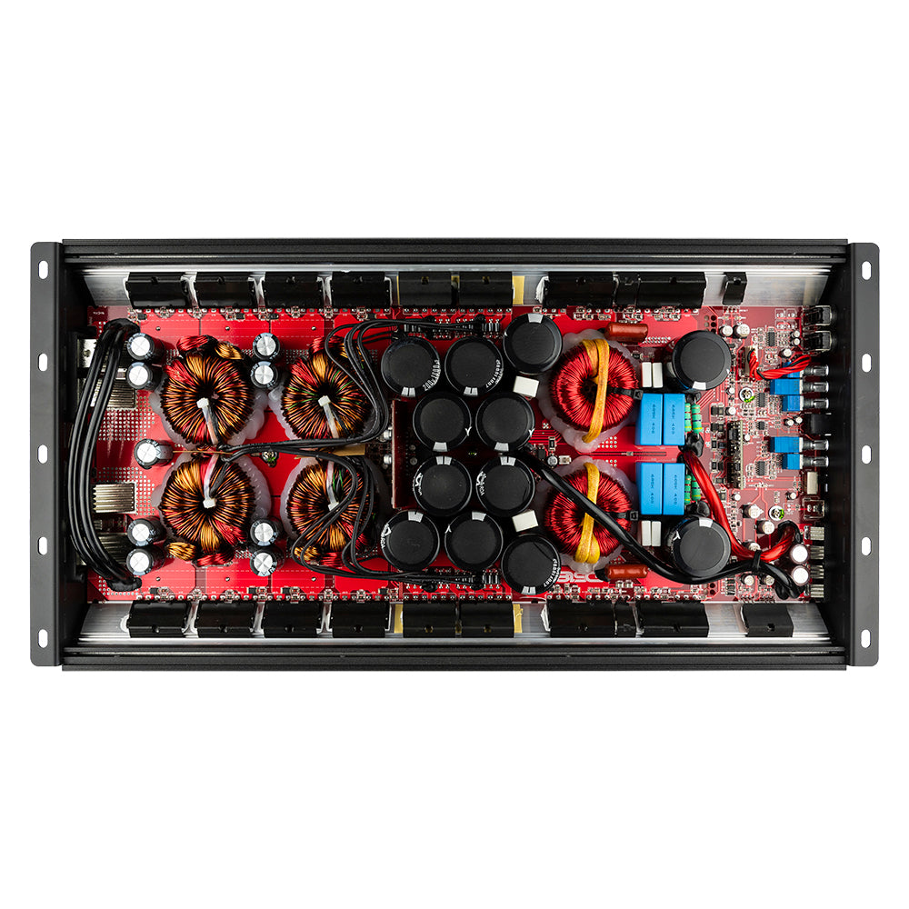 HOOLIGAN KO 1 Channel 8000W RMS Mono Car Audio Amplifier with Voltmeter - 1 Ohm Stable, High Power Amp for Subwoofers - Made in Korea (Black) - Perfect for Car Audio Systems & Bass Boost Installations