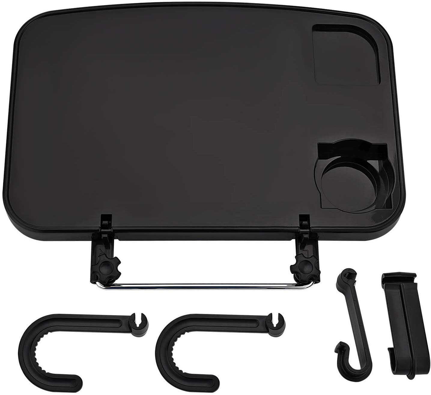 XINDELL Universal Foldable Car Steering Wheel Tray - Portable Laptop Desk & Food Tray with Cup Holder for Drivers, Kids, Road Trips - Fits All Vehicles - Perfect for Working, Eating & Entertainment On-The-Go