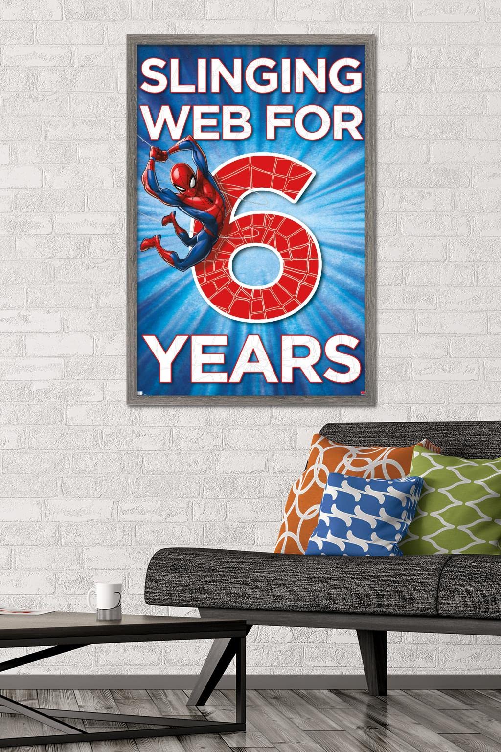 Marvel Spider-Man Happy 6th Birthday Wall Poster - 34
