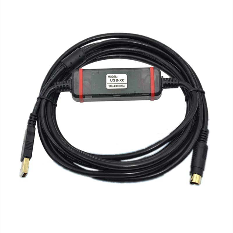 WeBert PLC Programming Cable USB-XC for XC1 XC2 XC3 XD - FTDI Chip USB Communication Data Download Cable (Black) - Industrial Automation, Equipment Programming, PLC Maintenance