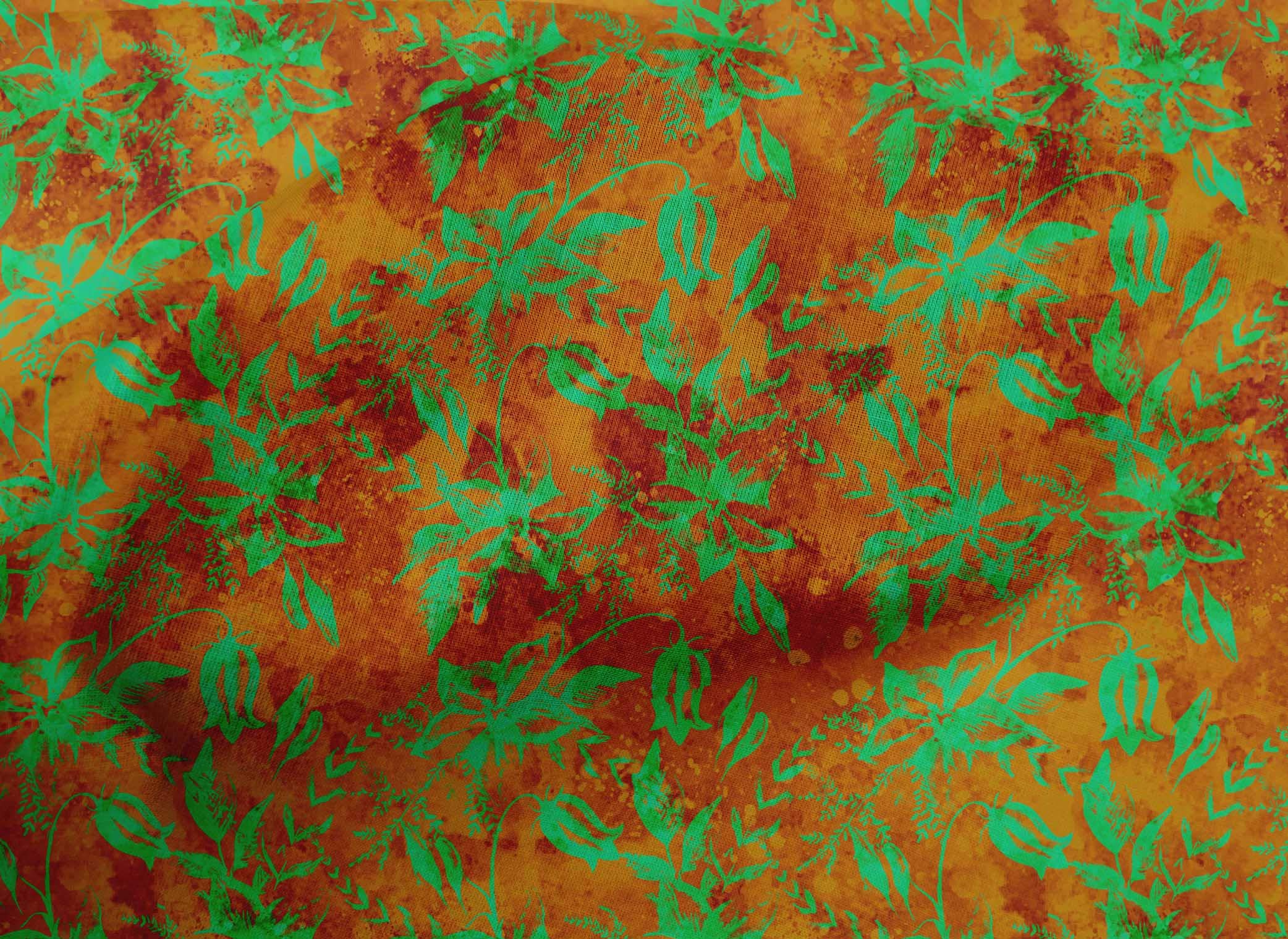 oneOone Cotton Cambric Brown Batik Fabric by The Yard - 56 Inch Wide Printed DIY Sewing Material for Clothing, Quilting & Home Decor | Premium Quality Craft Supplies