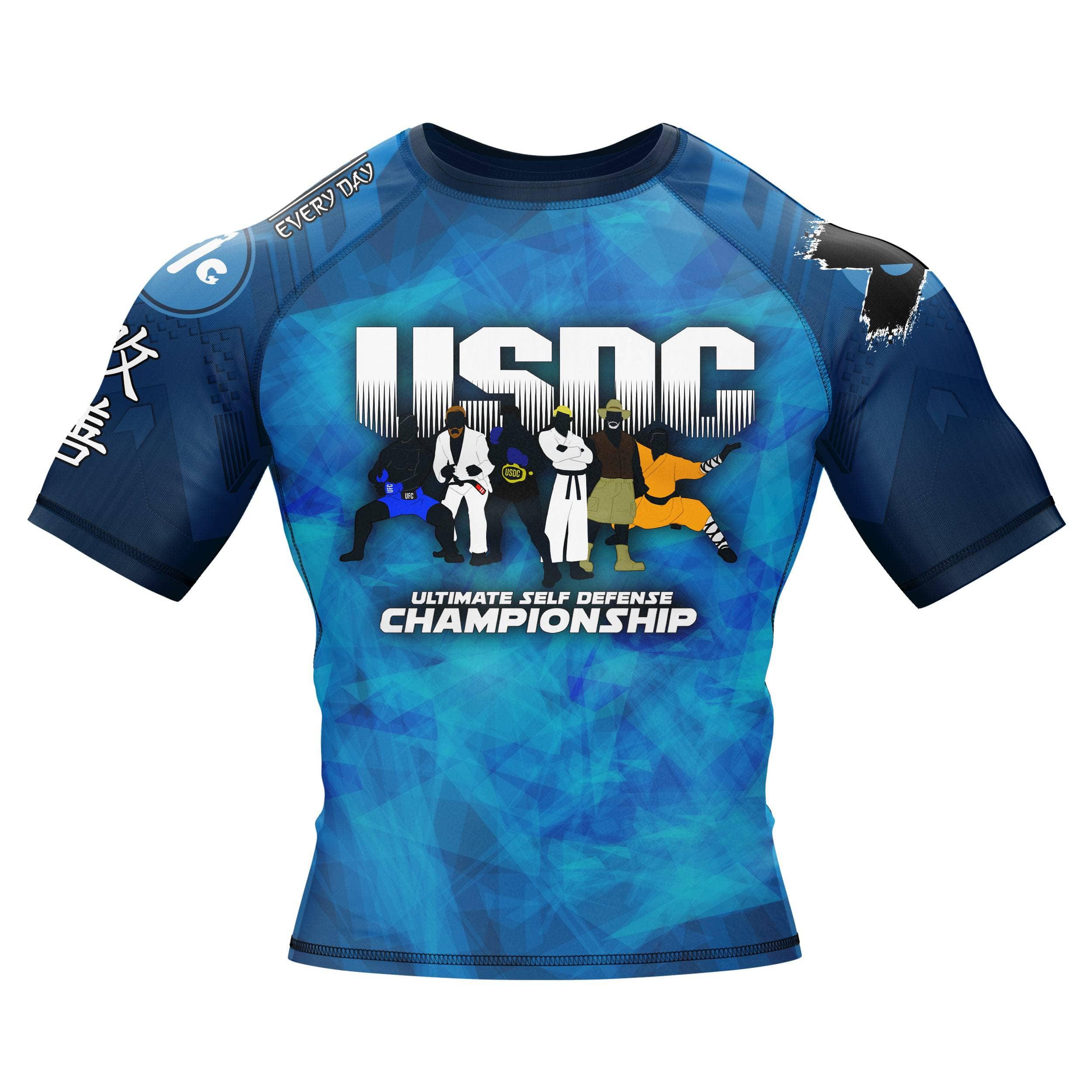 USDC Host BJJ Rash Guard - Premium Brazilian Jiu-Jitsu Training Shirt for Men & Women - Perfect for MMA, No-Gi Grappling & Martial Arts Practice
