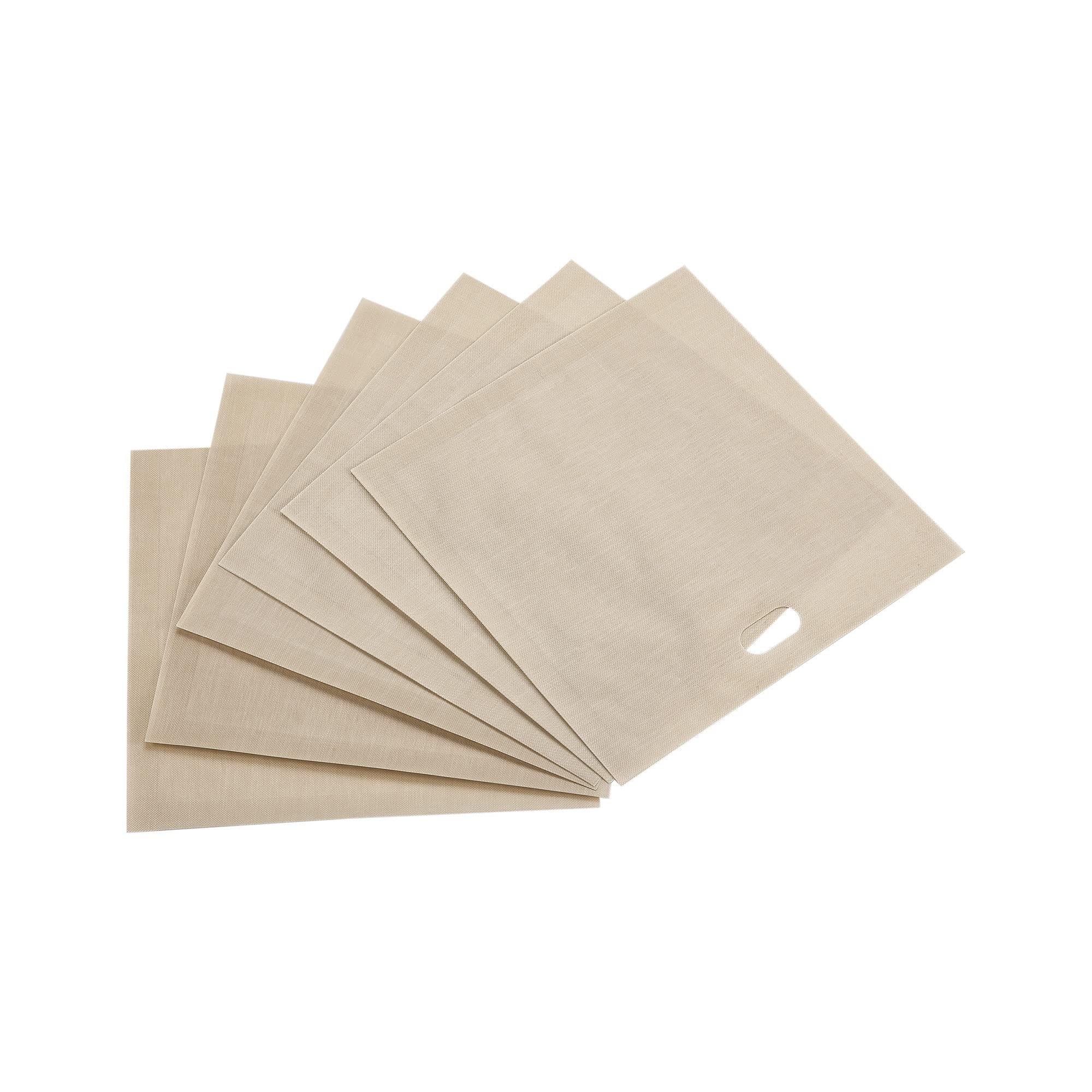 uxcell Non-Stick 160x165mm Reusable Toaster Bags - 6 Pack PTFE Heat Resistant Microwave & Grill Safe Cooking Bags for Sandwiches, Waffles & Leftovers | Perfect for Toaster Ovens, Microwaves & Camping