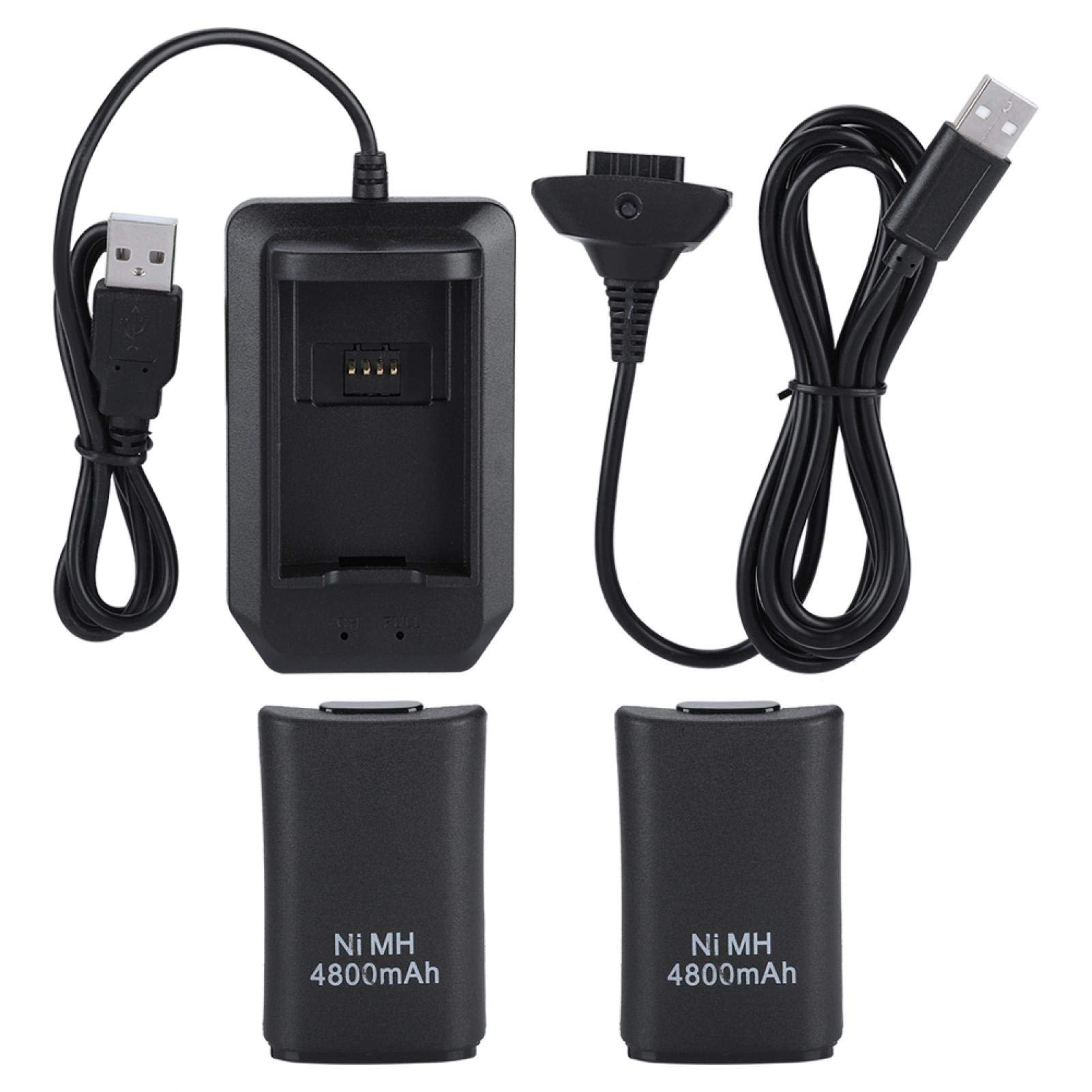 High Capacity 4800mAh Rechargeable Battery Pack with USB Charging - Compatible with Xbox 360 Controller (5.6x3.5x1.7cm/2.2x1.4x0.7in) - Perfect for Gaming, Travel & Emergency Power Backup