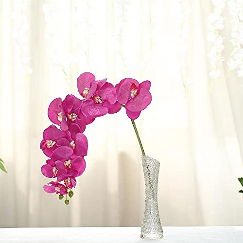40 Inch Artificial Phalaenopsis Silk Orchid Flowers - Real Touch Faux Orchid Branches for Home, Office, Wedding Decor (Pack of 2, Fuchsia) | Perfect for Centerpieces, Table Arrangements & Wall Decor