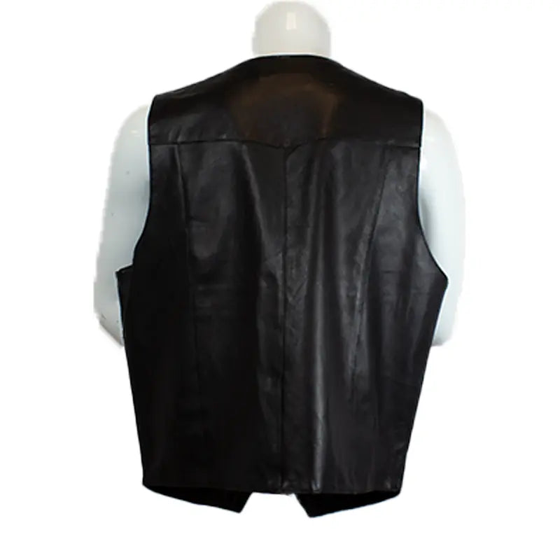 Men's Genuine Sheepskin Leather Vest - Stylish & Comfortable for Outdoor Adventures, Motorcycle Riding & Casual Wear