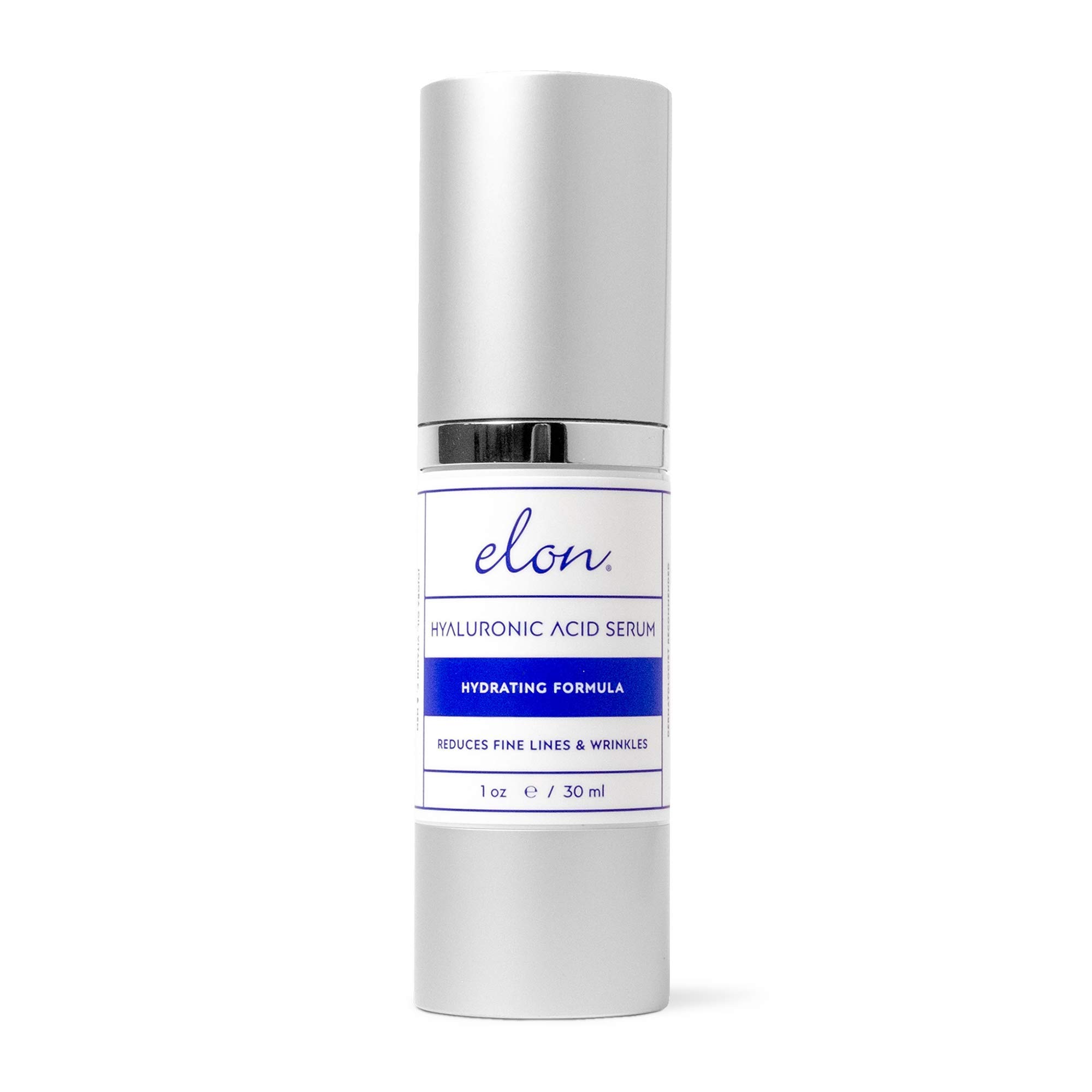 Elon Hyaluronic Acid Serum for Face & Neck - Vitamin C, Hyaluronic Acid, E & Jojoba Oil - Deep Hydration & Collagen Booster - All Skin Types - Perfect for Daily Skincare & Anti-Aging Routine