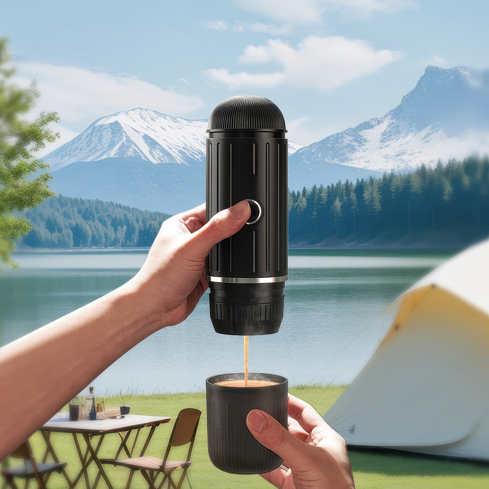 Portable Electric Espresso Coffee Maker - Compact Travel Coffee Machine for Home, Office & Camping - Perfect for Espresso Lovers On The Go