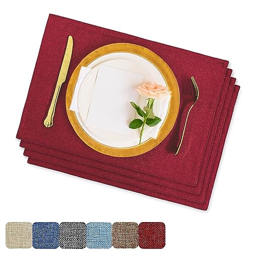 Burgundy-set of 4