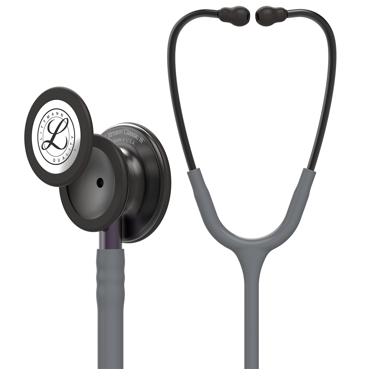 3M Littmann Classic III Stethoscope - Smoke Chestpiece, Gray Tube, Violet Gray Stem, 27 Inch - Ideal for Medical Professionals, Nursing Students & Healthcare Workers - Perfect for Patient Monitoring & Clinical Use