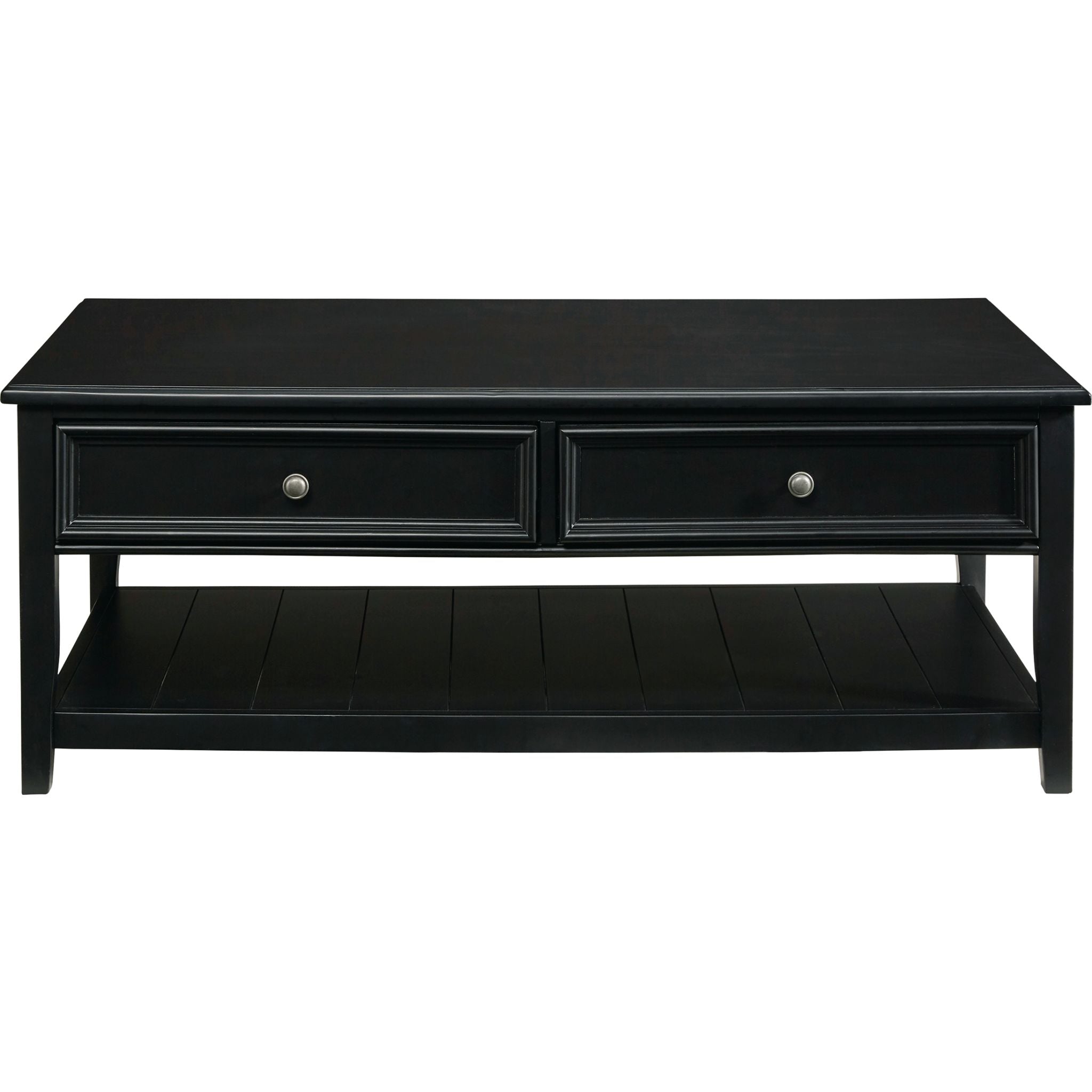 Beckincreek Modern Coffee Table - Black Wooden Living Room Furniture for Home Decor, Sofa Table, Center Table - Perfect for Living Room, Lounge, Office