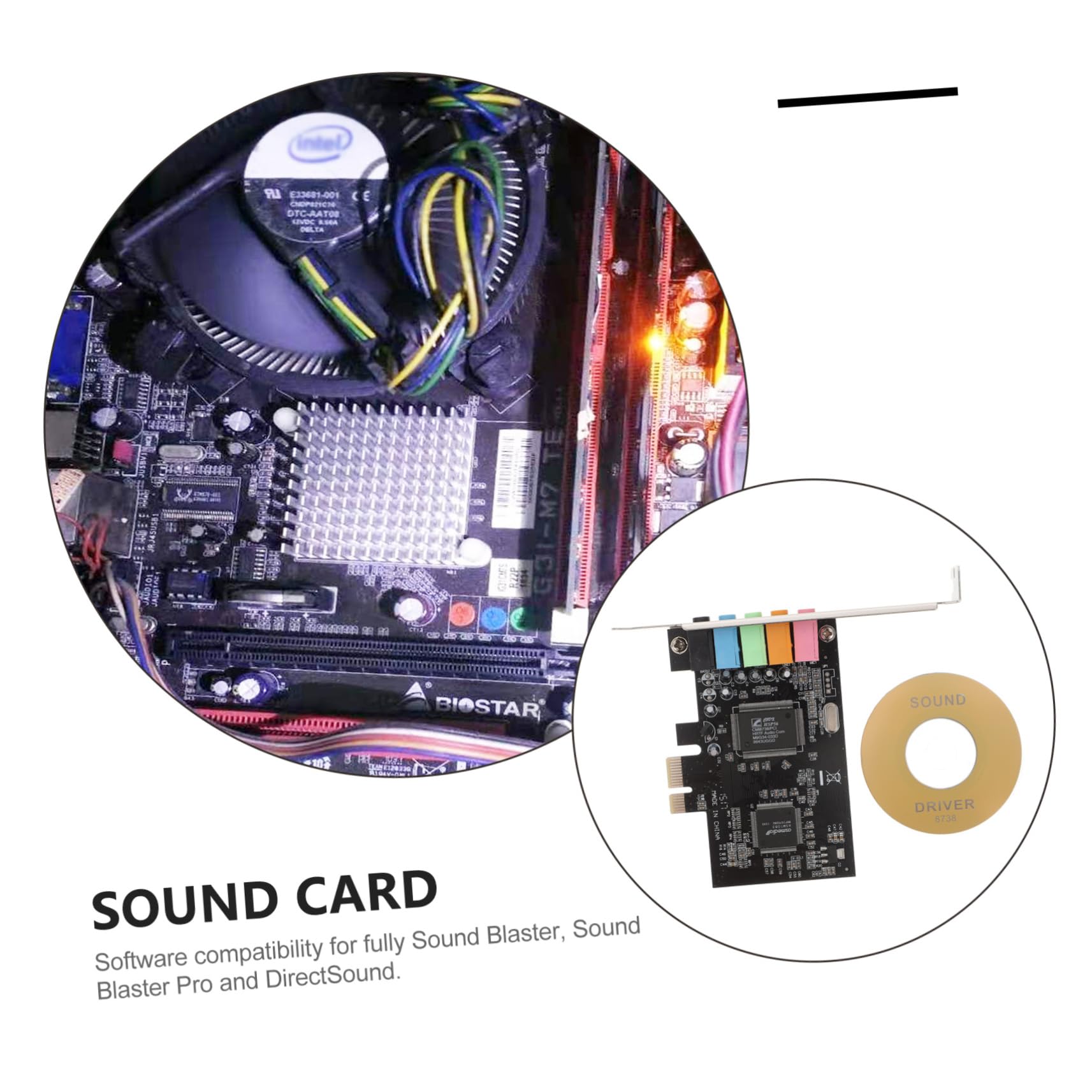 Mikikit 3-Piece PCIe Sound Card Bundle - 5.1 Channel Internal Audio Card with Microphone Input for Windows PC | High-Quality Surround Sound for Gaming, Streaming & Music Production