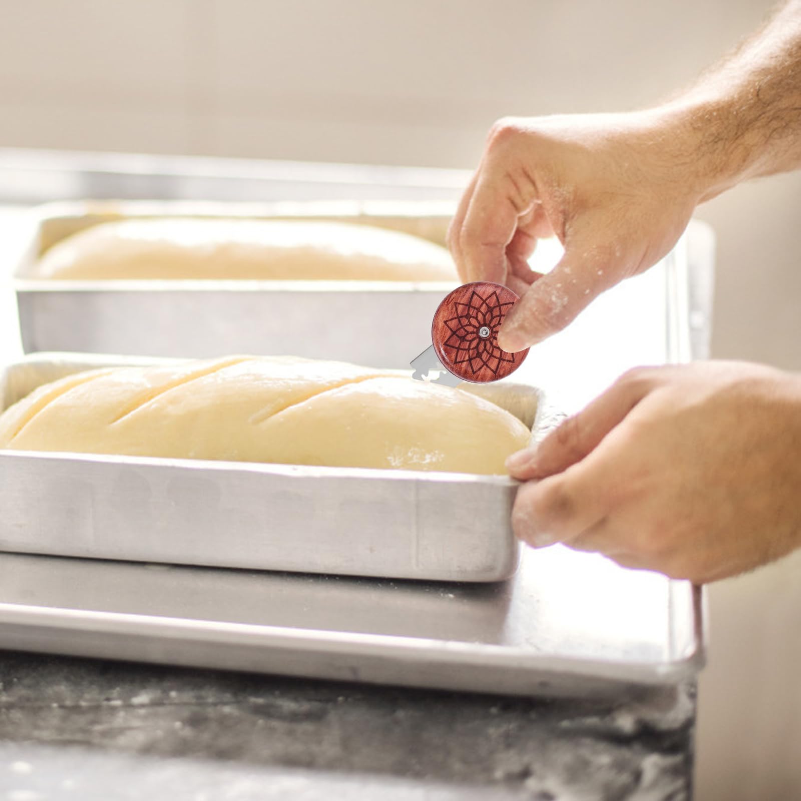 DOITOOL Wooden Bread Lame with 5 Replaceable Razor Blades - Professional Bread Scoring Tool for Sourdough, Baguettes & Artisan Bread Baking - Perfect for Home Bakers & Professional Chefs