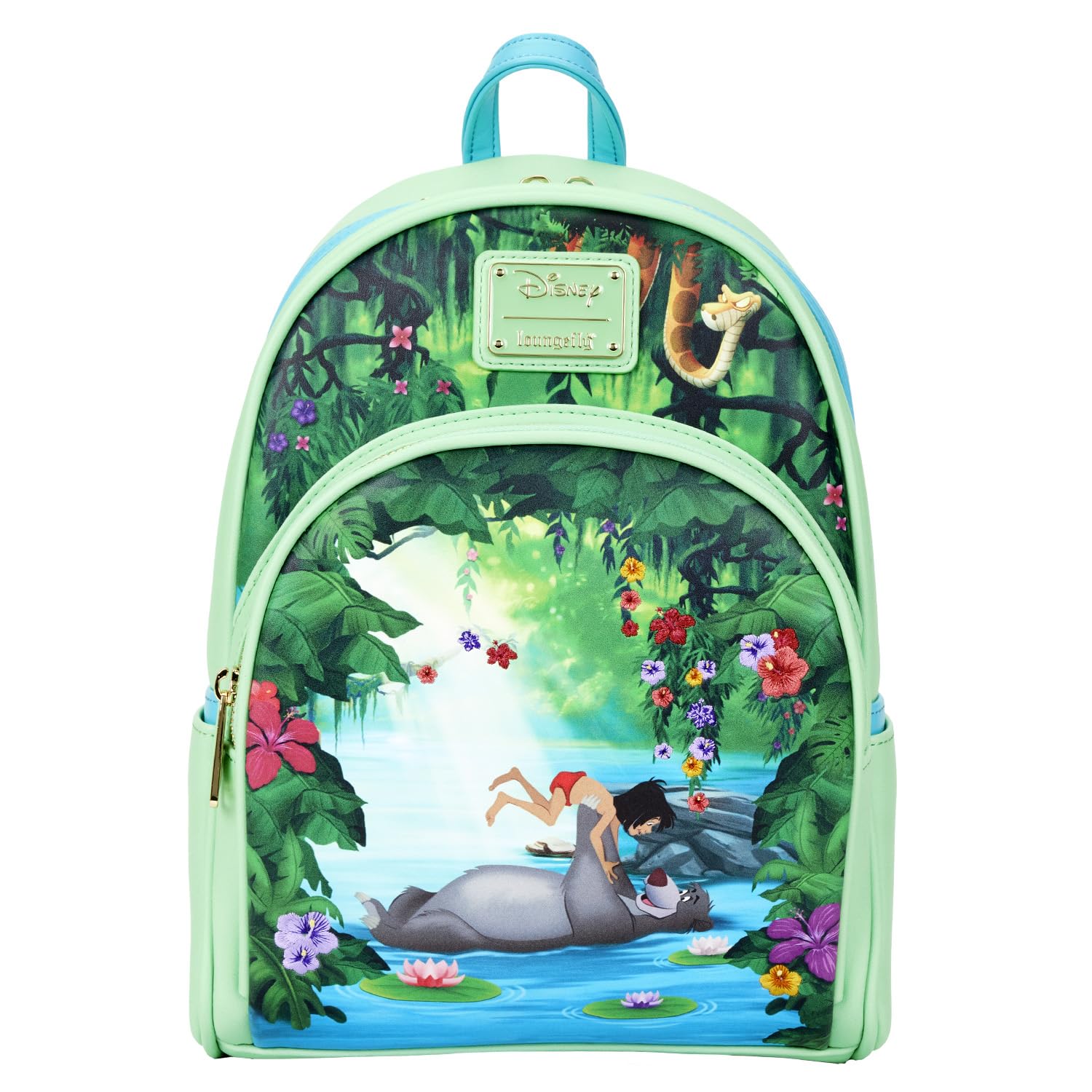 Disney Jungle Book Loungefly Backpack - Bare Necessities Collection | Cute & Durable Disney Themed Backpack for School, Travel & Disney Parks